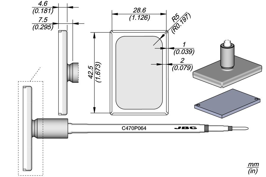 C470P064 - RF Shield Removal Cartridge 42.5 x 29.6